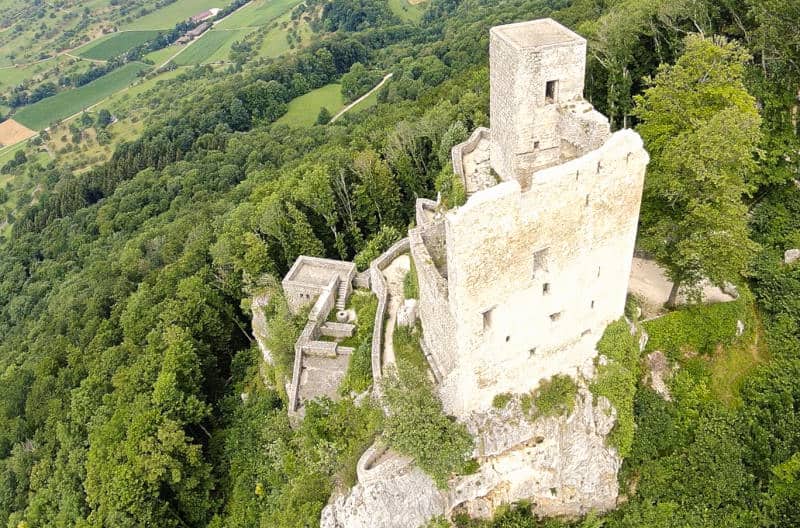 Ruine Reußenstein bei Neidlingen - Vogelperspektive