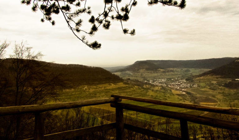 Hindenburghütte - schwäbische Alb - Blick auf Neidlingen