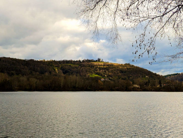 Michaelsberg Untergrombach - Blick vom Baggersee aus
