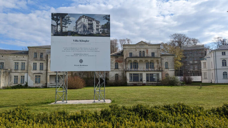 Heiligendamm: weiße Perle zwischen Historie und Gegenwart 3 Ostseebad Heiligendamm Infotafel Villa Klingler Stand Mai 2023 768x432